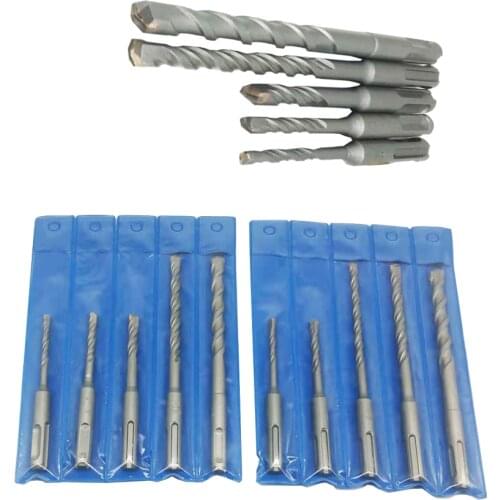 5Pc/bag SDS Plus Hammer Drill Bit Set for Reinforced Concrete, Masonry, Marble, Brick and Tile