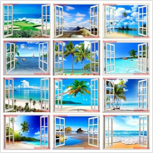 5d diamond mosaic sale View from the window diy diamond embroidery full set diamond painting full decoration home wall sticker