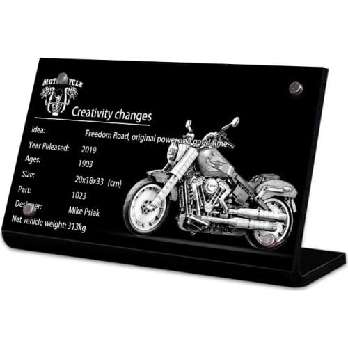 Acrylic Display Stand Brand for 10269 Creator Expert Variety Motorcycle Series HarleyFat Boy blocks