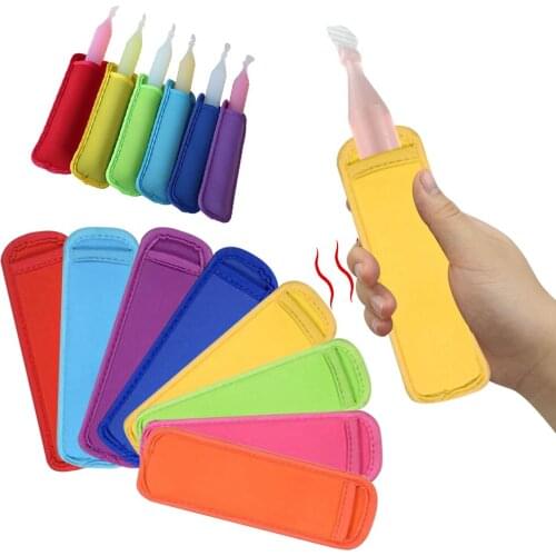 Popsicle Sleeve Ice Sticks Cover Popsicle Ice Pop Lolly Freezer Holder Children Anti-cold Ice Cover Bag