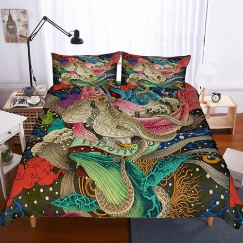 Fanaijia octopus 3d duvet and Bedding Sets king size animal quilt Cover Bed Set Bedclothes bedline comforter set