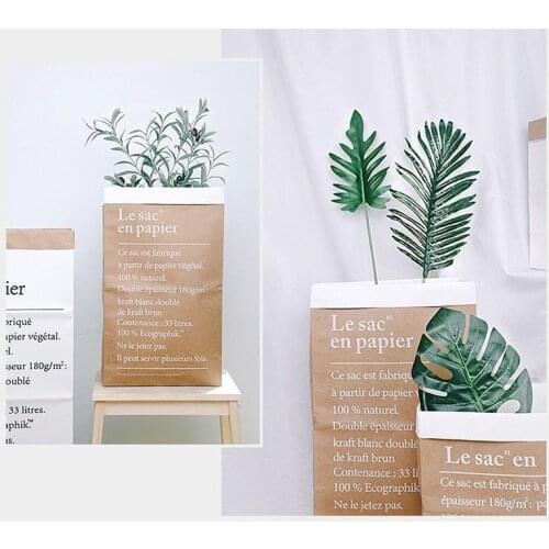 INS Kraft Paper Bag INS Nordic Storage Bag Photo Props Clothing Shooting Background Literary Dried Flowers Interior Decoration