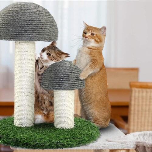 Mushroom Cat Grind Teeth Toy Cat Scratching Post Scratch Board Furniture Protect Pet Health Sisal Scratcher Ball