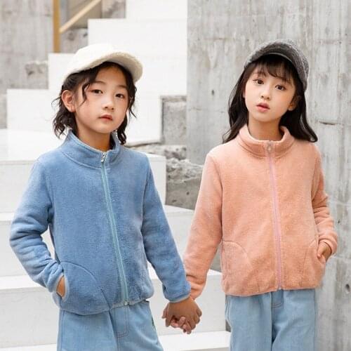 2020 New Baby Girl Boy Jacket Winter Coat Fashion New Woolen Coat Coat Girl Hooded Coat Thick Warm Lamb Plush Coat Baby Coat