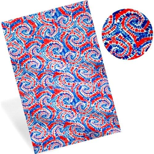 IBOWS Faux Synthetic Leather Sheets Color Painting Printed Leather Fabric DIY Bows Bag Crafts Handmade Material 22*30cm/pc