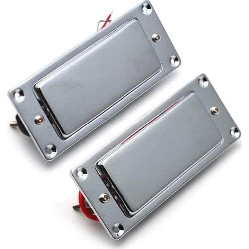 LP 6 String Mini Sealed Pickup Humbucker With Metal Pickup Ring Neck Chrome