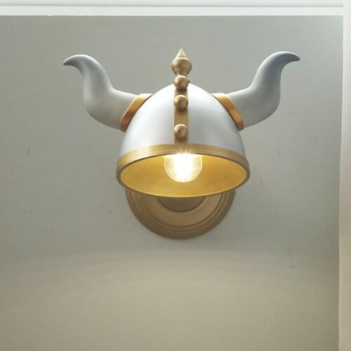 American cartoon warrior wall lamp boy bedroom childrens room lamp lovely matador creative reading wall lamp