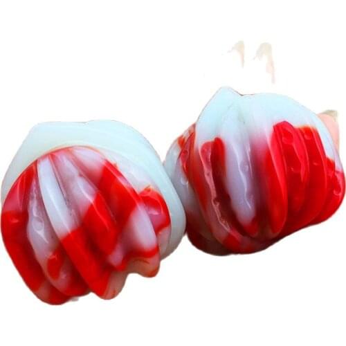 Hetian Jade Golden Silk Jade Chicken Blood Jade White Red Walnut Handball Fitness Ball Walnut Fitness Handball