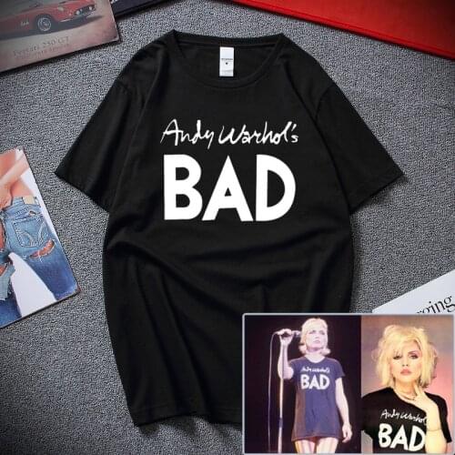 Worn By Debbie Harry of Blondie - Andy Warhols Bad New T-Shirt Top Cotton Short Sleeve T shirt Unisex
