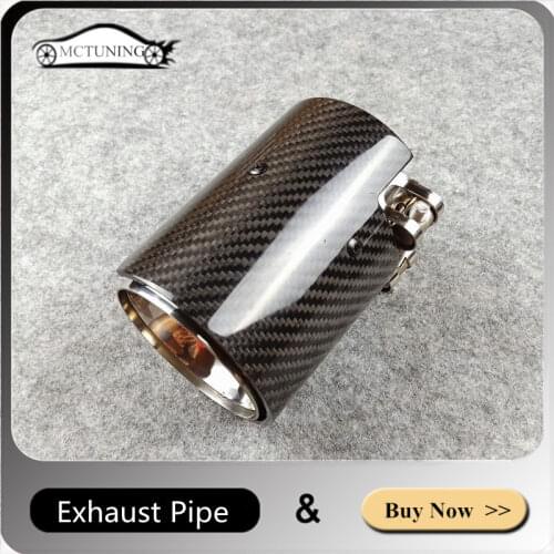 ONE PCS: Real Carbon Fiber Exhaust tip For M Performance Muffler pipes M2 F87 M3 F80 M4 F82 F83 M5 F90 M135i M235i M335i M435i