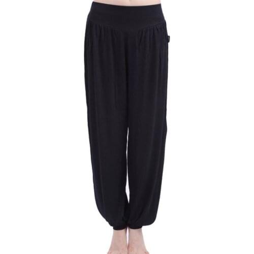 Autumn Women Yoga Pants Plus Size High Waist Harem Modal Dancing Trouser Winter Woman Overall Wide Female Sport Yoga Pant M-XXL