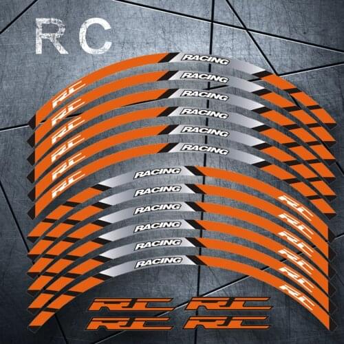 Motorcycle front and rear wheels Edge Outer Rim Sticker Reflective Stripe Wheel Decals For KTM RC 125 200 250 390