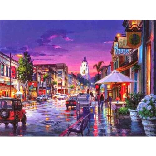 Romantic Paris City Painting Diamond Painting Specials Full Square Drill Needlework Diamond Embroidery Mosaic Puzzle Paintings