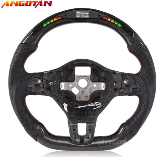 Steering Wheel Fit For Volkswagen vw CC mk4 mk5 mk6 mk7 Carbon Fiber LED Modification of steering wheel