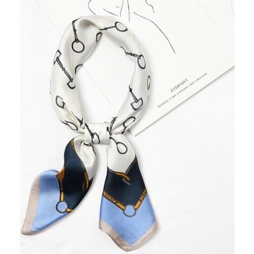 Yishine 70*70cm Square Scarf Feel Silk Head-Neck Small Tie Vintage Women Satin Multifunctional Handkerchief 2020 New