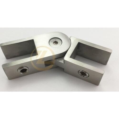 YL low price 316 satin glass to glass 90 degree adjustable glass clamp