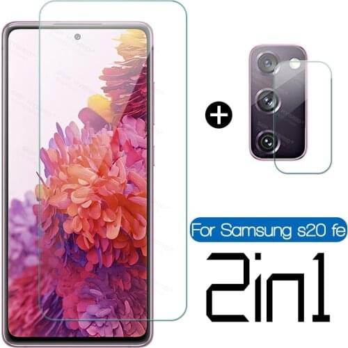 2in1 Tempered Glass For Samsung Galaxy S20 FE 5G Camera Protection Film For Galaxy s20fe s 20 fe 5g Light HD Glass Full Cover