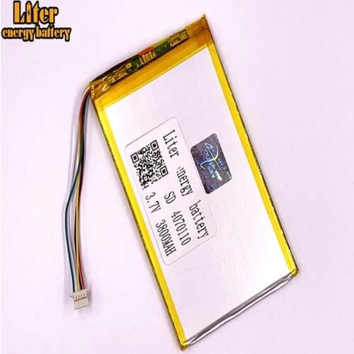 1.0MM 5pin connector 3.7v 4070110 3800mah Wholesale Li-Polymer Polymer Tablet PC Battery Lipo Lithium Battery