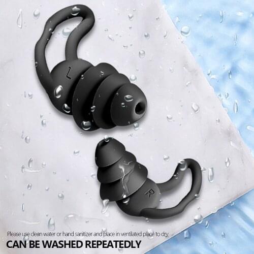 1 Pair Silicone Earplugs 3 Layers Sound Insulation Hear Protect Anti-Noise Ear Plug For Sleeping Concert Noise Reduction Earplug