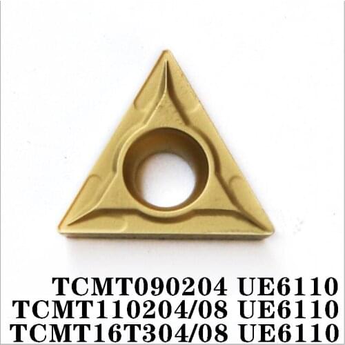 100% Original TCMT TCMT090204 UE6110 TCMT110204 TCMT16T304 TCMT16T308 10pcs Carbide Insert CNC lathe Insertion