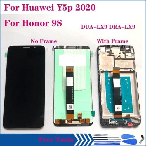 5.45 Inch Original For Honor 9S DUA-LX9 LCD Display Touch Screen Digitizer Assembly For Huawei Y5P 2020 LCD DRA-LX9 With frame