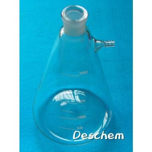 5000ml,40/38,Glass Filtering Flask,5 L,W/vacuum adapter