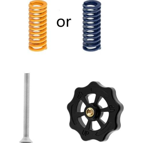 3D Printer Accessories Upgraded Big Hand Twist Auto Leveling Nut+Spring+Screw for Mini Ender 3 CR-10 CR-10S