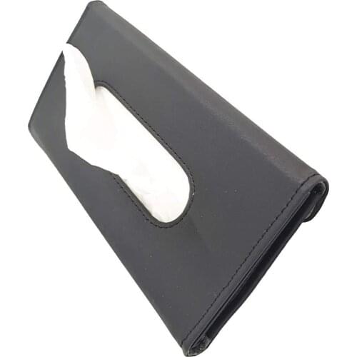 Car Tissue Box Mask Holder Pu Leather Tissue Box Sun Visor Napkin Holder Hanging Car Visor Tissue Holder