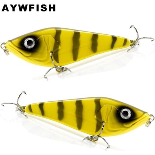 AYWFISH Jerkbait 75mm 13.5g Small Sinking Hard Plastic Body Bass Jerk Bait Musky Killer Wobbler Fishing Lure Mini PikeTackle