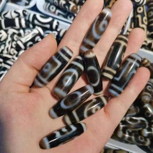1pcs/lots Natural High Quality Tibetan Agate Dzi Beads Wholesale One Two Eyes Heaven and Earth Tiger Tooth Dzi Tooth yellow gems