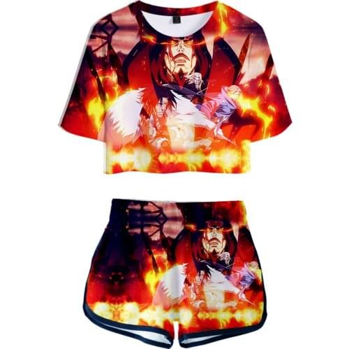 Castlevania season 4 3D Summer unisex Sets Sexy Short Tops+shorts Elastic Waist Suit Vitality Kawaii Two Piece Sets