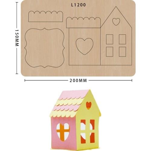 Wood Moulds Die Cut Scrapbook Diy Christmas Present Beautiful Little House Handmade Crafts Making Decor Supplies Dies Template