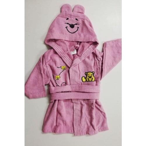 Hooded Children Robe 3-4 Age Powder Four Seasons Can Be Used To Clean Easy Dry Quickly
