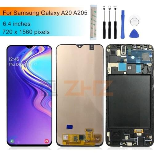 For Samsung galaxy A20 lcd Digitizer Touch Screen Digitizer Assembly For Samsung A20 lcd A205/DS A205F A205FD A205