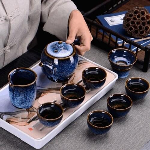 Knife Change Ceramic Travel Tea Set Portable Car-mounted Accompany Package Tea Set Business Gift Unique Designer Teaware Teapot