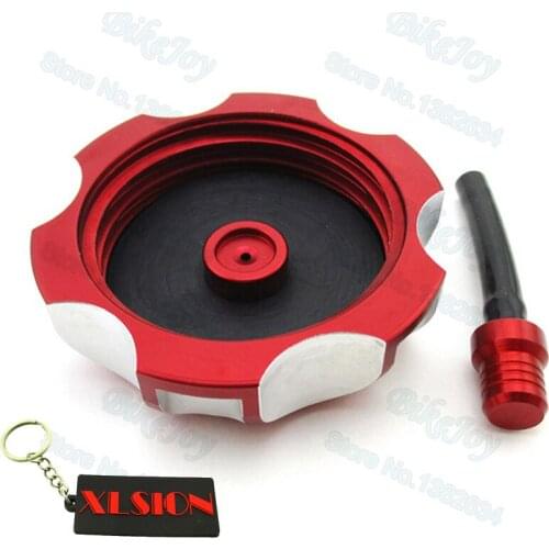 Motorcycle cover CNC Gas Fuel Tank Cap Cover Red For Pit Dirt Bike KX250F KX450F 2006-2010