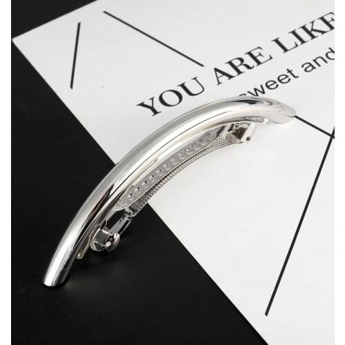 2018 Hot Sale 1Pcs Simple Personality Decor Fashion Style Women Hair Clips Cool Metal Plain ARC Tube Big Hairpin Accessories
