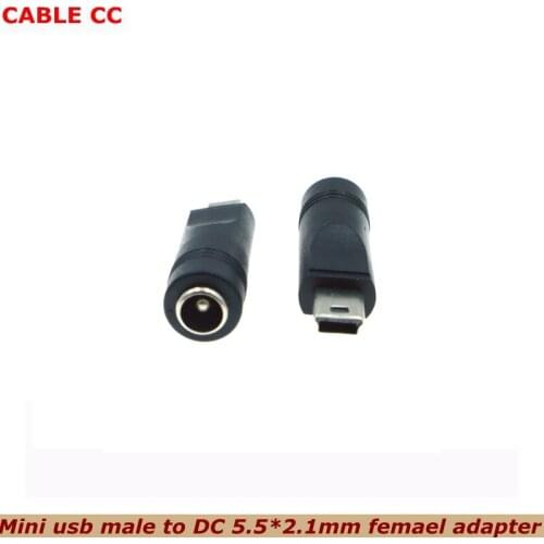The Best Price DC 5V 5.5*2.1 mm Female Jack to Mini 5pin USB Male Plug DC Power Connector Adapter for Phone MP3 MP4 Tablet