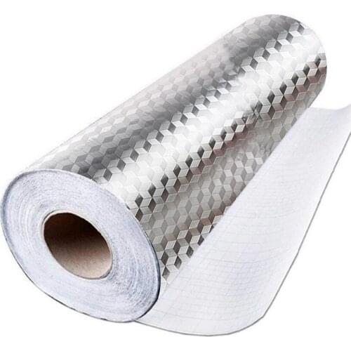 Large Size Kitchen Oil-proof Waterproof Stickers Aluminum Foil Kitchen Stove Cabinet Self Adhesive Wall Sticker DIY Wallpaper