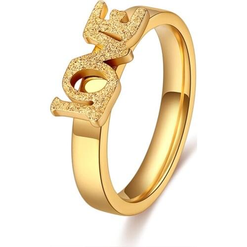 QianBei 2018 Fashion Women 4mm Stainless Steel Zircon Gold Color Finger Ring Wedding Engagement Jewelry Gifts USA Size 7-10