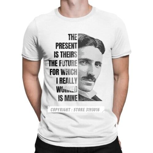 Nikola T-Shirts Inventor Physics Science Energy Edison Mens T-Shirt 3D Printed Christmas Tee Shirt Big EU Size