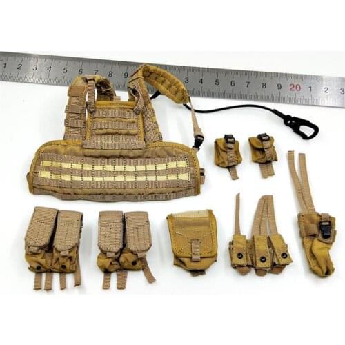 1/6th Soldier Man Chest Hanging Bags Model DAM 78081 Navy Seals Operation Red Wings Radio Telephone Operator For 12 inch Doll