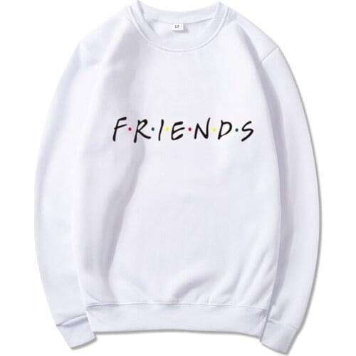2021 NEW Fashion Womens Letters FRIENDS Print Long Sleeve Hoodie Sweatshirt Ladies Slouch Pullover Jumper Tops 5 Colors S M L XL