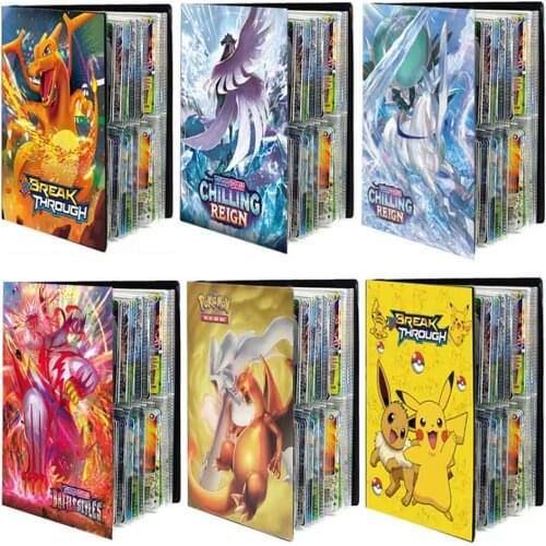 New Big Size 9-Pocket 240Pcs Holder Album Card Toys Collections Pokemon Cards Album Book Top Load List Binder For Children Gift