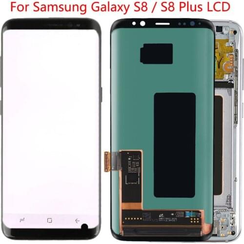 Original Amoled S8 LCD For Samsung Galaxy S8 Plus LCD Screen Frame Display Assembly SM-G950F G955F LCD Display With Black Dot