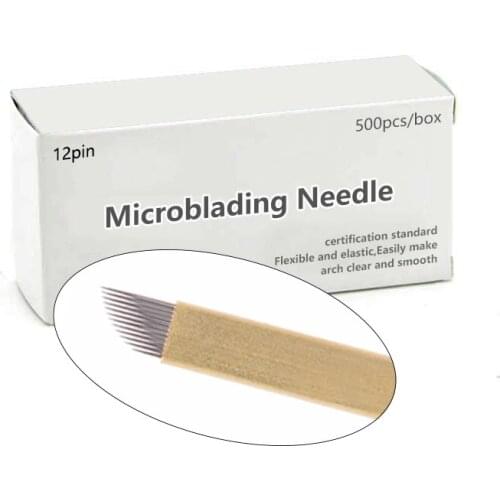 Professional makeup tebori blade needle microblading 12 pin eyebrow needles for dermografo micropigmentation