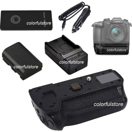 Battery Handle Hand Grip for Panasonic Lumix DMW-GH5 GH5 Camera as DMW-BGGH5+2.4G Wireless Remote Control+DMW-BLF19E+Car Charger
