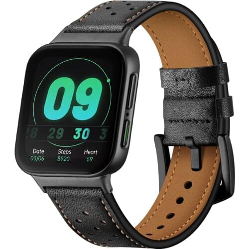 For Oppo watch 41mm Replacement Watch band Leather wrist Watchband Strap Bracelet Belt for Oppo watch 46mm Smart Watch wristband