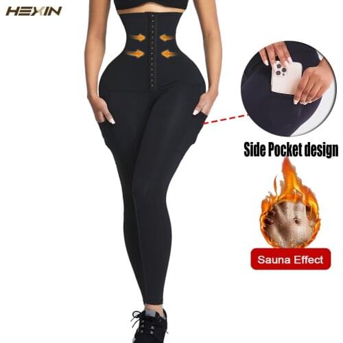 Sweat Sauna Pants Body Shaper Waist Trainer Thermo Shapewear Corset High Waist Slimming Pants Gym Leggings Workout Fitness Fajas