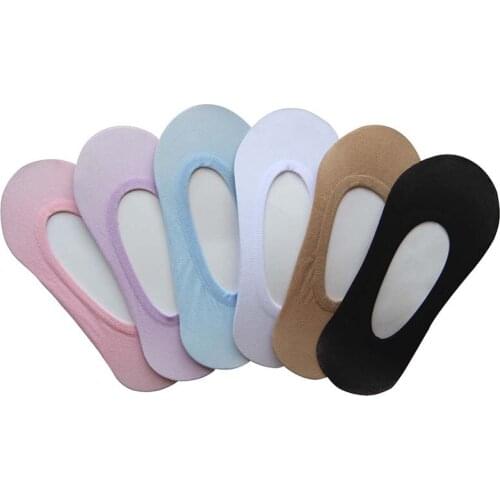 YEAMOLLY 5 pairs Fashion Summer Women Invisible Fiber Boat Socks Thin Shallow Short Sock Slippers Girl Low No Shows Socks Casual